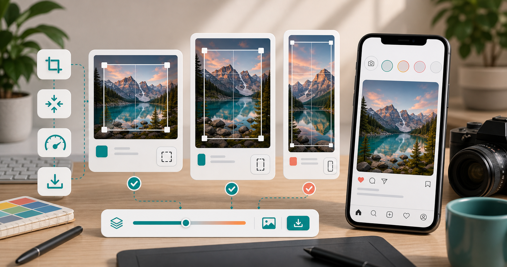 Resize image for Instagram without awkward cropping. visual guide